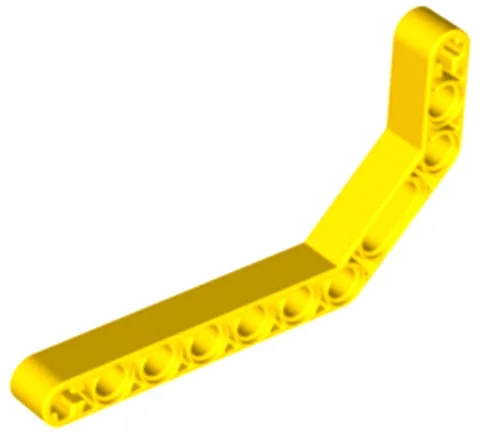 Lego Yellow TECHNIC Liftarm Modified Bent Thick 1 x 11.5 Double Part 32009 T1