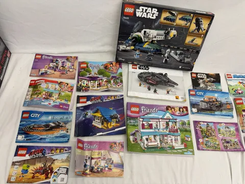 Huge LEGO Lot Friends Star Wars City Minecraft Manuals Untested Incomplete Bulk
