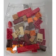 LEGO Creator Sealed Internal Parts Bag Red Tan Orange Bricks 2012 2.1 oz