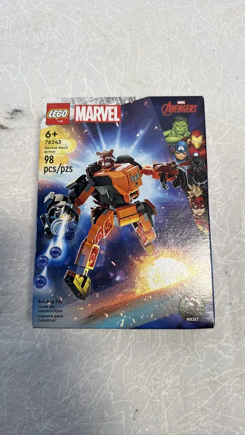 LEGO Marvel 76243 Rocket Mech Armor Guardians of the Galaxy Set 98 pcs