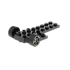 1X Lego Chassis Pull-Back Motor 8X4 Black Wheel Spoke Car 50944 10039C01