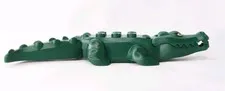 LEGO Alligator Crocodile Minifigure Animal 18904 Dark Green Tale & Jaw Move/Open