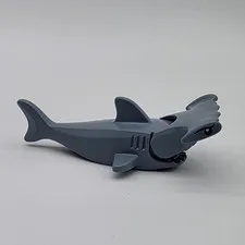 Lego Sand Blue Hammerhead Shark w Gills  Black Eyes White Pupils NEW