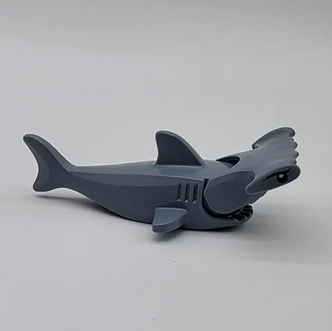 Lego Sand Blue Hammerhead Shark w Gills  Black Eyes White Pupils NEW