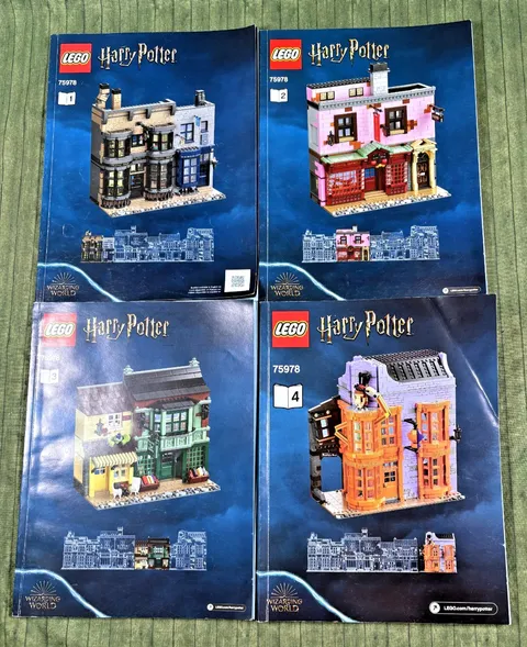 LEGO Harry Potter Diagon Alley #75978 Instruction Manuals Booklets 1-4