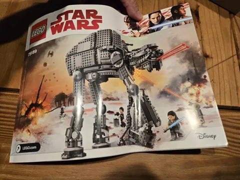 Lego Star Wars First Order Heavy Assault Walker Instruction Manual for 75189
