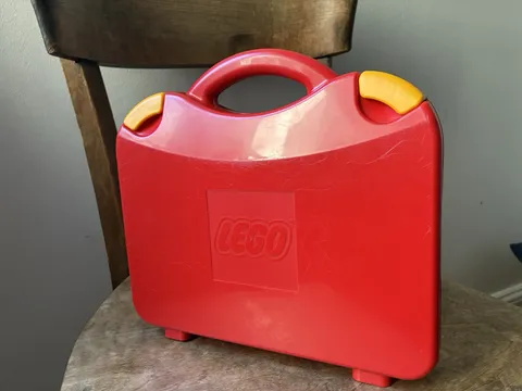 LEGO Small Red SORTING CASE Storage Take Along Approx 28x25.5x6.5cm Excellent