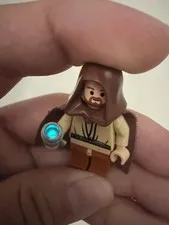 LEGO Star Wars Obi Wan Kenobi LIGHT UP Works good Condition Minifigure ( DESC. )