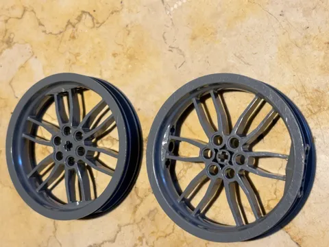 Lego 1 Dark Bluish Gray rim wheel with motorcycle vehicle car truck