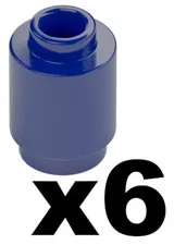 Lego NEW Brick Dark Blue Round 1 x 1 Open Stud Part 3062 BL01