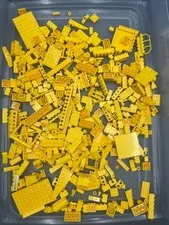 1 lb. Bulk Mixed Yellow Legos - standard blocks and unique pieces (Lot F)