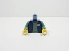 LEGO Sand Green w/ Dark Blue Printed Vest Torso Minifig I12