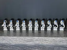Star Wars Custom 501st Clone Trooper Minifigures - 10 Figures with blasters