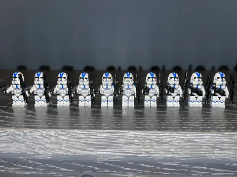 Star Wars Custom 501st Clone Trooper Minifigures - 10 Figures with blasters