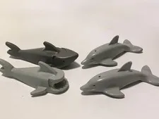 Lego Lot of 4 Gray Sharks & Dolphins 6228