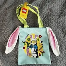 LEGO 2026 Easter Bunny Ear Bag - One Bag Two Different Patterns - 13"H x 10"W