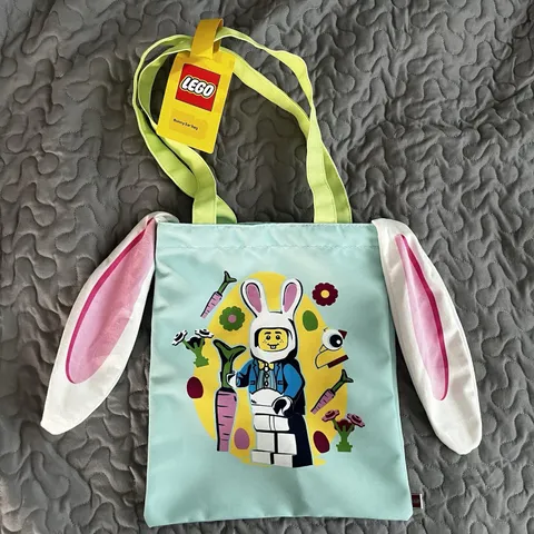 LEGO 2026 Easter Bunny Ear Bag - One Bag Two Different Patterns - 13"H x 10"W