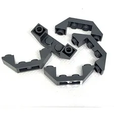 LEGO Parts - Dark Bluish Gray Slope, Inverted 45 4 x 1 Double - No 32802 - QTY 5