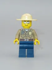 LEGO Forest Police officer sunglasses Town minifigure 4436