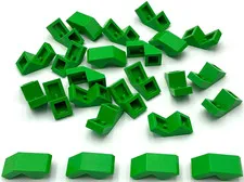 Lego 25 New Bright Green Slopes Sloped 45 2 x 1 with Cutout without Stud Parts