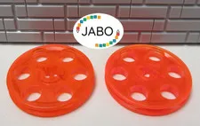 (E15 /5 /3) LEGO Technic 2 x 4185 Pulley / Idler Pulley Trans Neon Orange