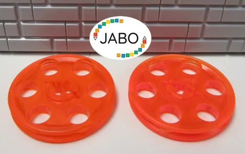 (E15 /5 /3) LEGO Technic 2 x 4185 Pulley / Idler Pulley Trans Neon Orange