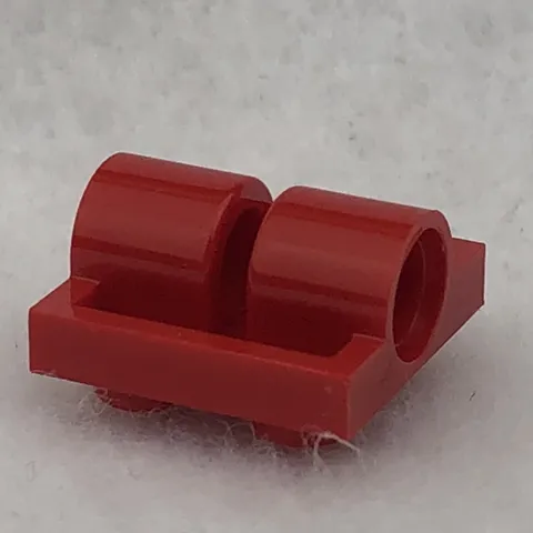 LEGO 2817 Red Plate, Modified 2 x 2 with Pin Holes (x1)