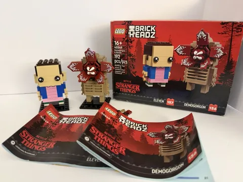 LEGO 40549 BrickHeadz Stranger Things Demogorgon & Eleven Complete Box & Manuals
