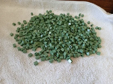 LEGO New Bulk Lot Of 375 1x1 Sand Green Brick 1x1 Building Blocks