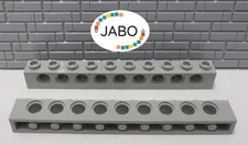 (J15/3/1) LEGO Technic 2 x 2730 Perforated Beam 1x10 Vintage Light Grey