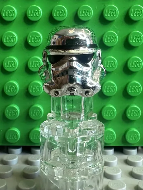 LEGO Star Wars Chrome Silver Stormtrooper Helmet Only RARE 2009 Promo 30408px6