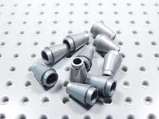 LEGO Lot of 10 Flat Silver Round 1x1 Cones Bricks BN
