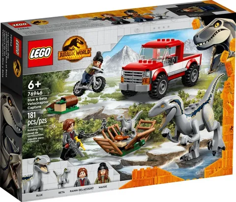 LEGO Jurassic World 76946 Blue & Beta Velociraptor Capture 181pcs Set