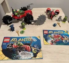 LEGO Atlantis Sets 8059 & 8057 100% Complete Set w Instructions SEE description