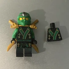 Lloyd Zx Hood Kimono Ninjago LEGO® Minifigure w/ Swords +   extra torso
