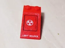 LEGO Star Wars Red Slope LIGHT SOURCE Radiation symbol Radio Active Caution