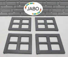 (A7/5/1) LEGO 4x 4133 Windowpane New Dark Grey for Windows 4132 2x4x3