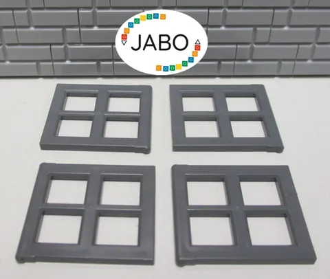 (A7/5/1) LEGO 4x 4133 Windowpane New Dark Grey for Windows 4132 2x4x3