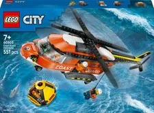 LEGO City Coast Guard Helicopter 60503 Building Toy Set 4 Minifigures New Gift