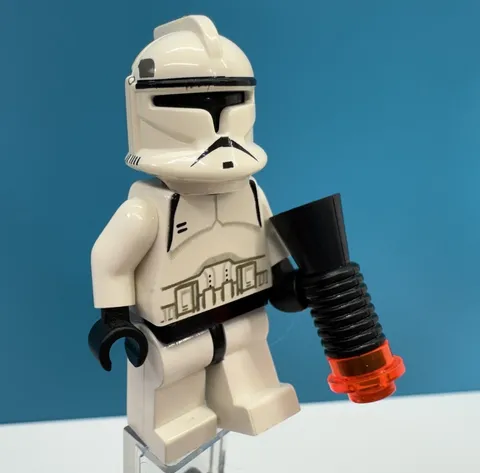 Lego Star Wars Black Head Clone Trooper Phase 1 Minifigure SW0058 2002 7163 NICE