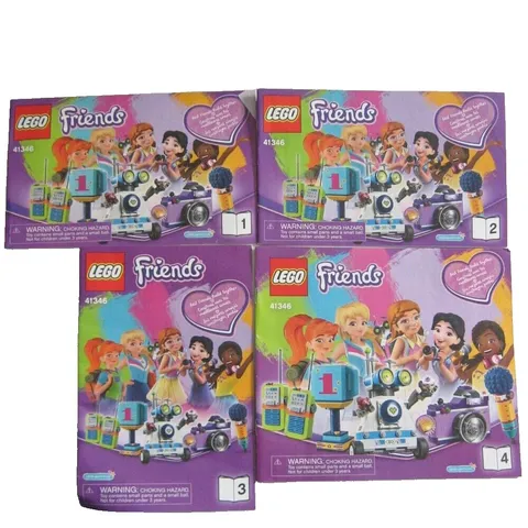 4 LEGO Friends #41346 Friendship Box Instruction Booklets Manuals Only