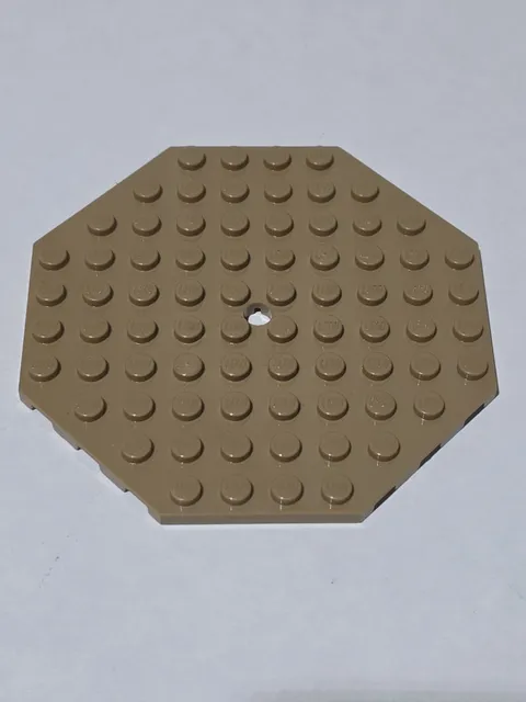 LEGO Plate Dark Tan ● 10 X 10 Octagonal ● 89523 ● QTY 1