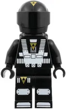 LEGO Space Minifigure Blacktron I - Printed Legs, Gold Triangle Logos Sp148