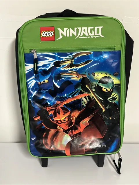 LEGO Ninjago Masters of Spinjitzu Kids Rolling Suitcase Luggage 18" Bag 2012