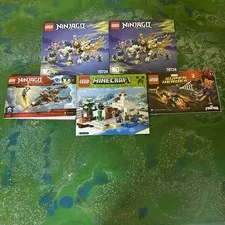 Lot of 5 Lego Manual Booklets Marvel Super Heroes Spider-Man Minecraft Ninjago