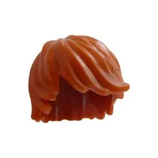 LEGO Dark Orange Minifigure, Hair Tousled with Side Part inv.630