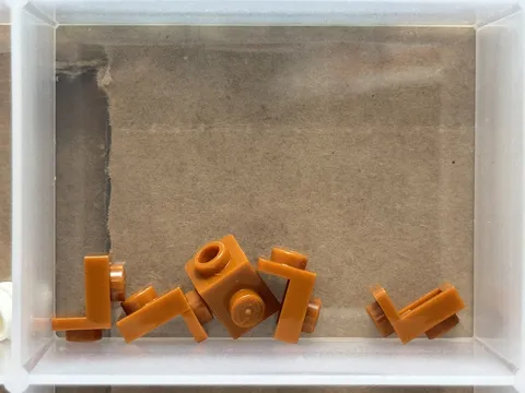 LEGO Parts - Dark Orange Bracket 1 x 1 - 1 x 1 - No 36841 - QTY 5