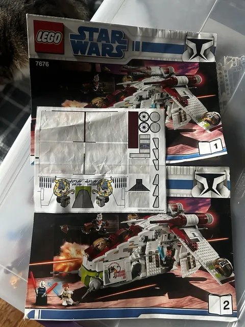 LEGO Republic Gunship Star Wars Manual Instructions And Stickers