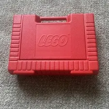 Vintage 1985 Lego Red Hard Plastic Storage Carrying Case 15x12x4 Great Condition