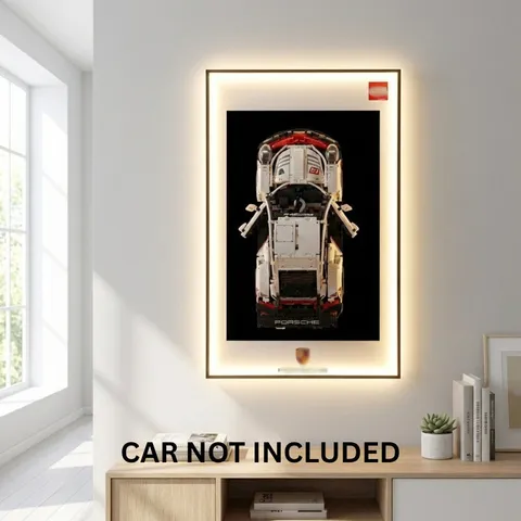 Aluminum Wall Display For Lego Technic Porsche 911 42096 with Led Lights
